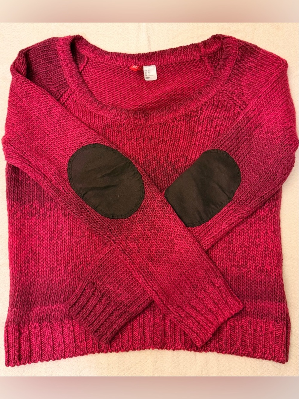 Women’s Scoop Neck Knit Sweater Ombré Pink